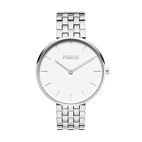 Purelei® Timeless Uhr (Silber), Hochwertige Damenuhr mit Edelstahlarmband, Elegante Uhr Damen Analog Quarz 3ATM, Geschenk für Frauen von Purelei