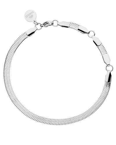 Purelei® i'Lalo Armband, Damenarmband im Schlangen-Design aus Edelstahl, Wasserfestes Armband, Lange verstellbar 16-19 cm (Silber) von Purelei
