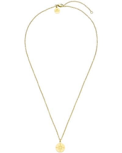 Purelei® Compass Kette Damen (Gold) – Halskette Damen aus langlebigem Edelstahl – Wasserfeste Kette mit Anhänger – 45-50 cm Länge verstellbar – Halskette für deinen individuellen Look von Purelei