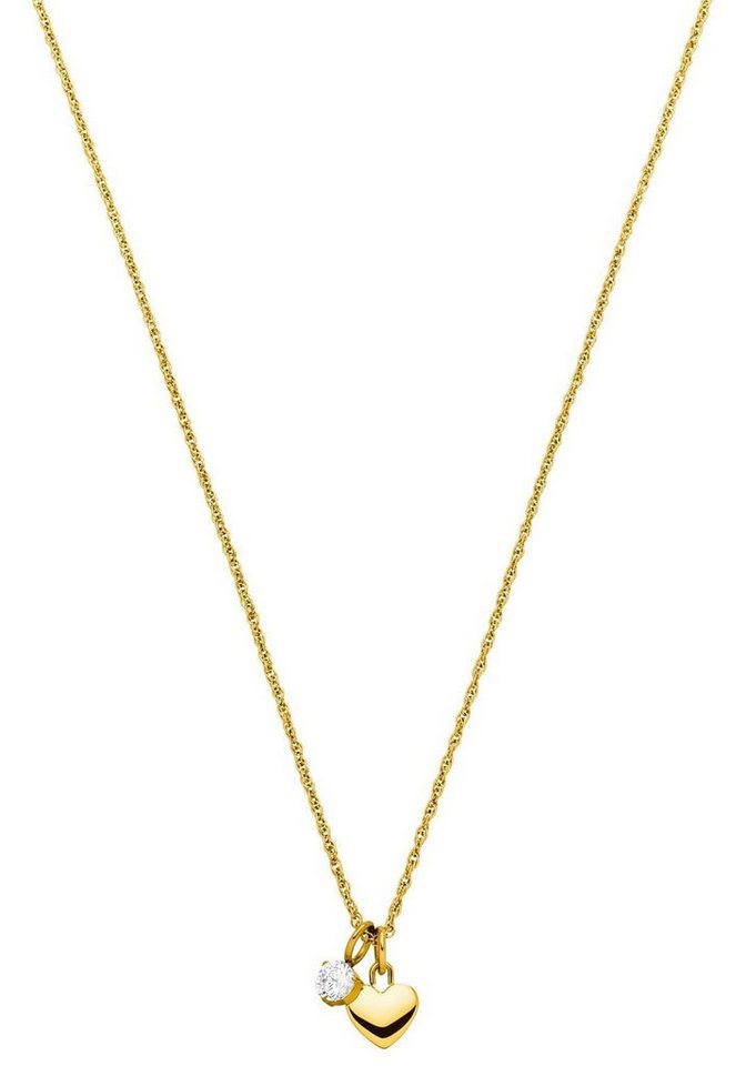 Purelei Kette mit Anhänger Schmuck Geschenk Anhänger Herz und Solitär, 2149-Necklace-Brave, mit Zirkonia (synth) von Purelei