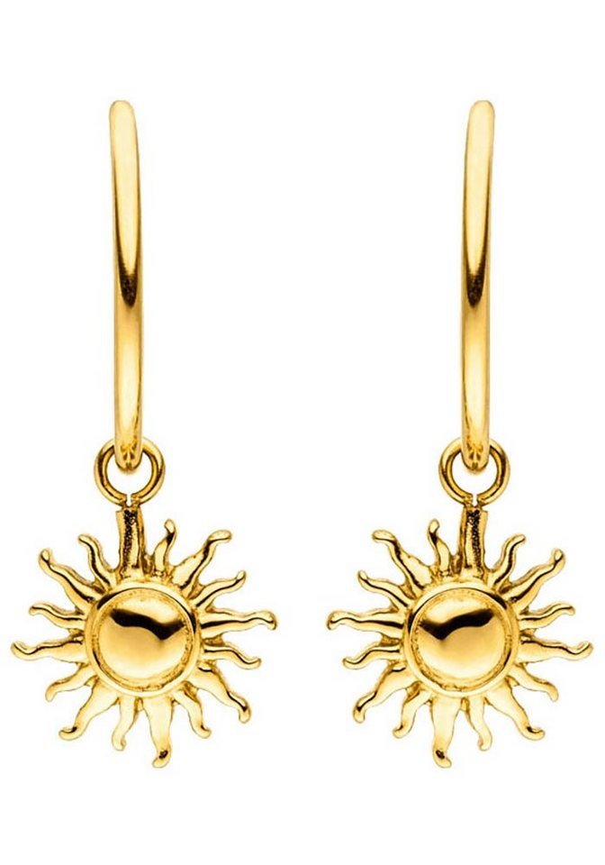 Purelei Paar Creolen Schmuck Geschenk Sun Ohrringe, mit abnehmbaren Einhänger, Earring-Sun, Einhänger abnehmbar von Purelei