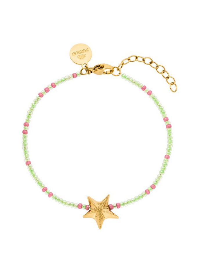 Purelei Perlenarmband Cheerful, mit bunten Glasperlen und Seestern-Anhänger von Purelei