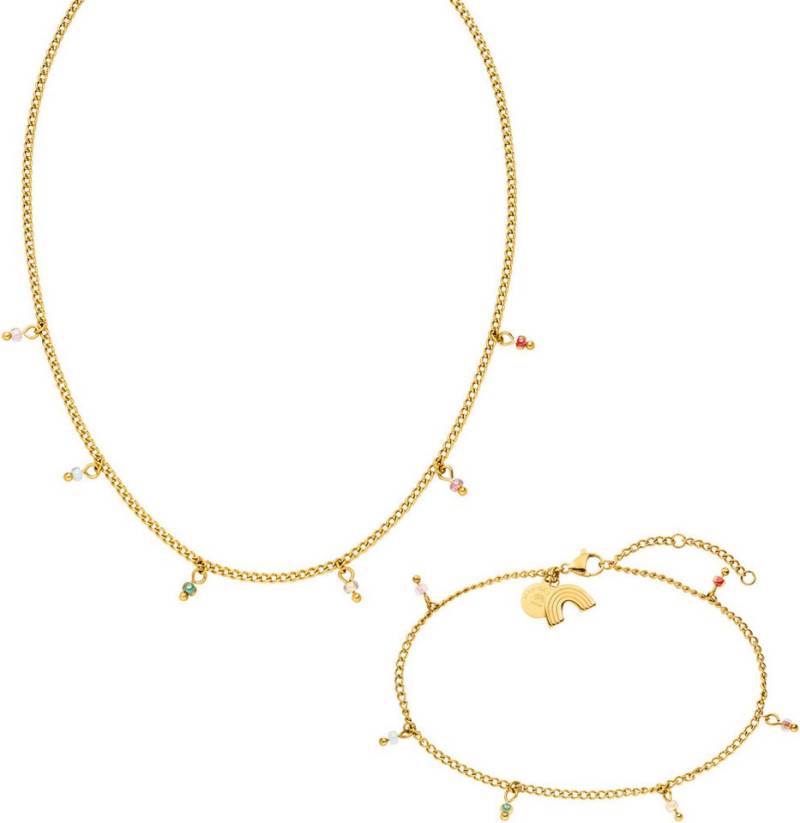Purelei Schmuckset Schmuck Edelstahl Kette Fußkette Mahina Club Anuenue (Set, 2-tlg), mit Kunststoffperlen von Purelei