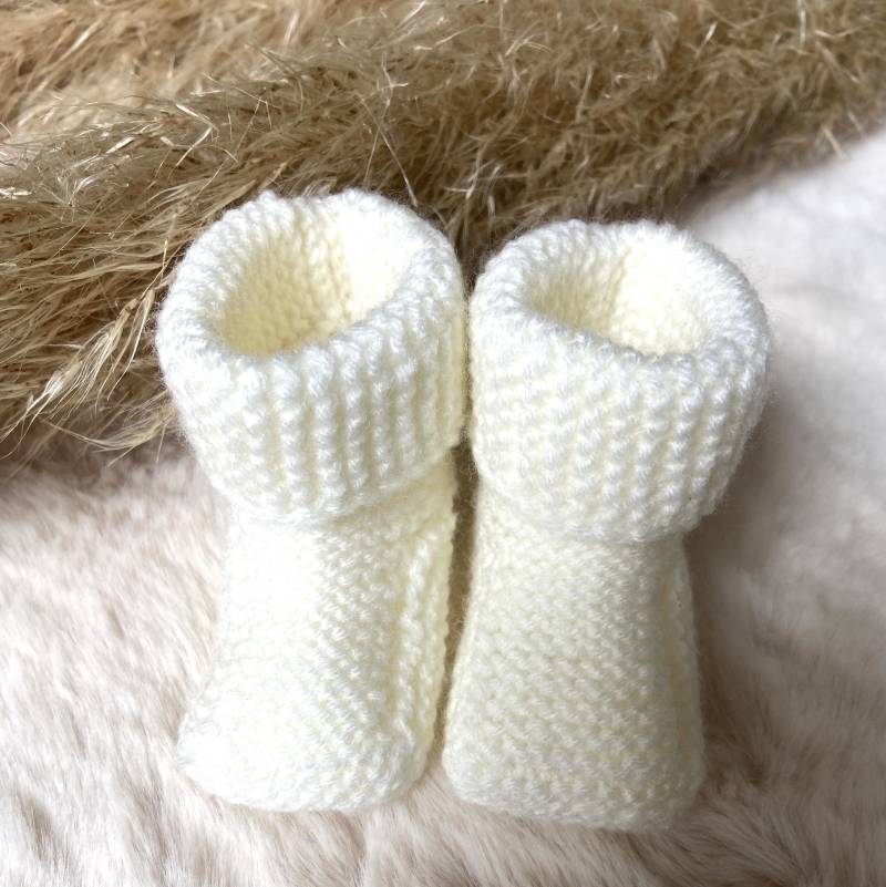 Babybooties Krabbelschuhe Babysöckchen Stricksöckchen Baby Babyschuhe Neugeborene Söckchen Merino Baby von Puremoi