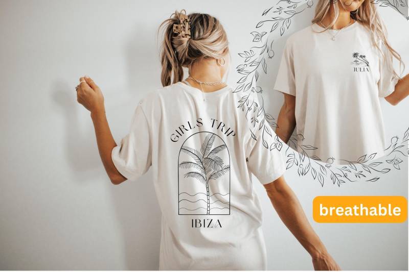 Personalisiertes Ibiza Girls Trip Shirt - Passendes Gruppen Urlaub T-Shirt von PureprintandCo