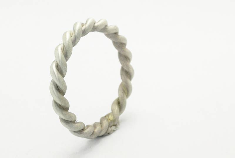 Verdrehter Gebürsteter 3, 0 Mm Sterling Silber Ring, Twisted Brushed Ring von Puresilverdreams