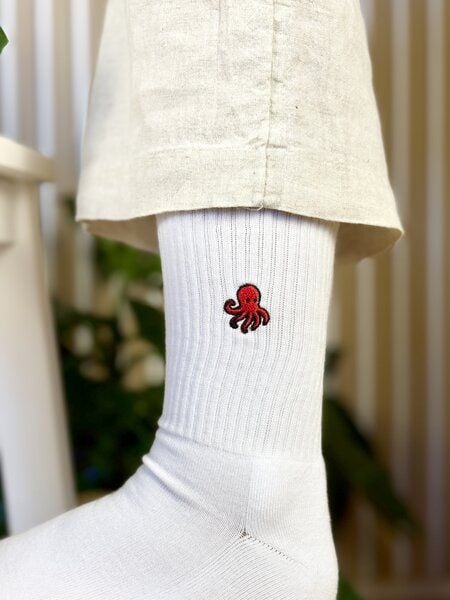 Purewater Oktopus | Bio Baumwoll Socken | Bestickt von Purewater