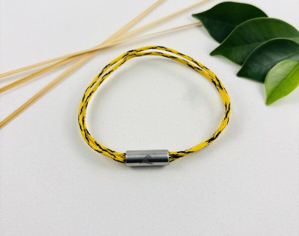 Purewater Upcycling-Geisternetzarmband mit gravierter Welle (Unisex) von Purewater