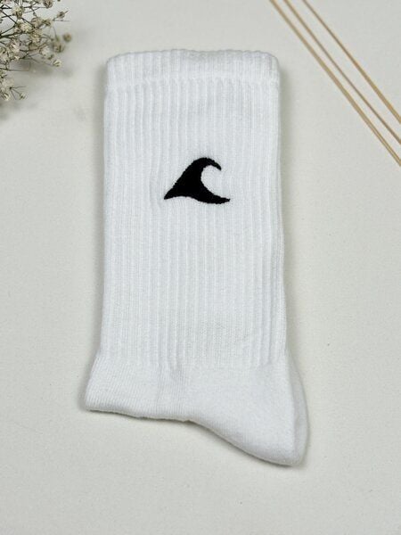 Purewater Welle | Bio Baumwoll Socken | Bestickt von Purewater