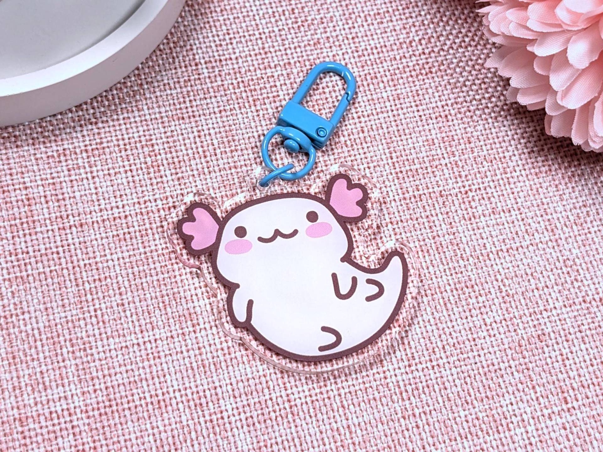 Axolotl Schlüsselanhänger, Süßer Tier Anhänger, Kawaii Acryl Charm, Rosa Geschenkidee Axolotl Schlüsselanhänger, Süßer Tier Anhänger, Kawaii Acryl Charm, Rosa Geschenkidee von PuriLumi