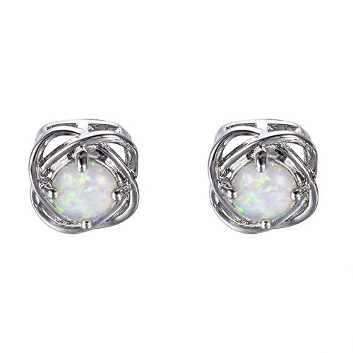 Purmy 925er Sterling Silber Frauen Ohrstecker mit Weißer Opal,Bestes Geschenk für eine Freundin von Purmy