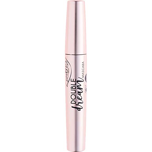 Vegan Wimperntusche Mascara Wimpernverlängerung Für Augen Schminken Zur Visuellen Verlängerung Natürlicher Wimpern Schwarz Long-lasting Volumen Länge Und Schwung Voluminous Waterproof Transparent von PUROBIO