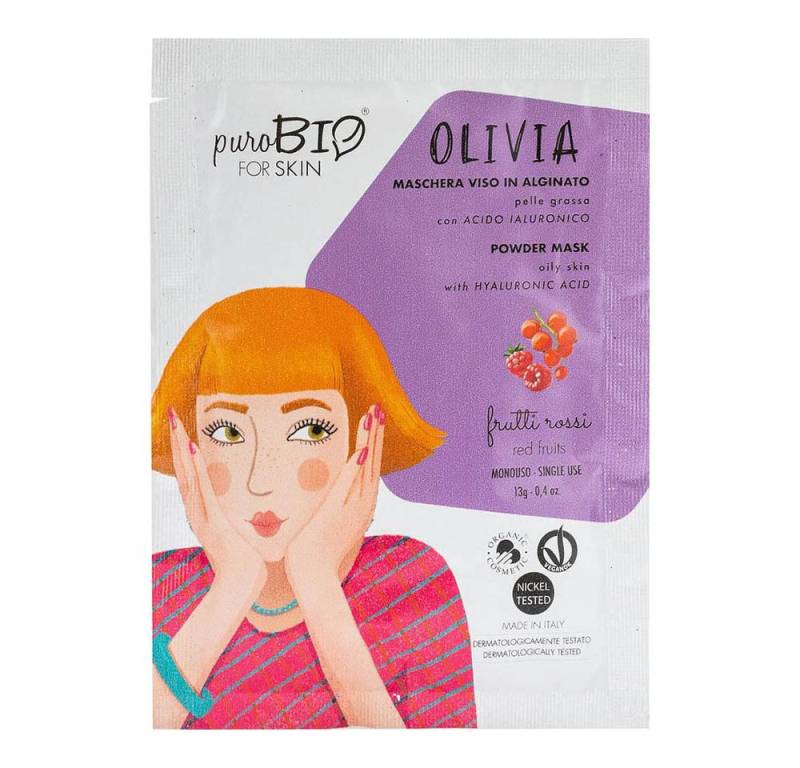 Purobio Gesichtsmaske Peel off Face Mask Olivia - 10 red fruits 13g von Purobio