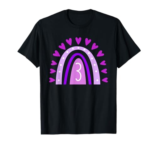 Kinder 3. Geburtstag Lila Boho Regenbogen 3 Jahre alt Mädchen Zweites T-Shirt Kinder 3. Geburtstag Lila Boho Regenbogen 3 Jahre alt Mädchen Zweites T-Shirt von Purple Boho Rainbow Birthday Shirts by Raleigh