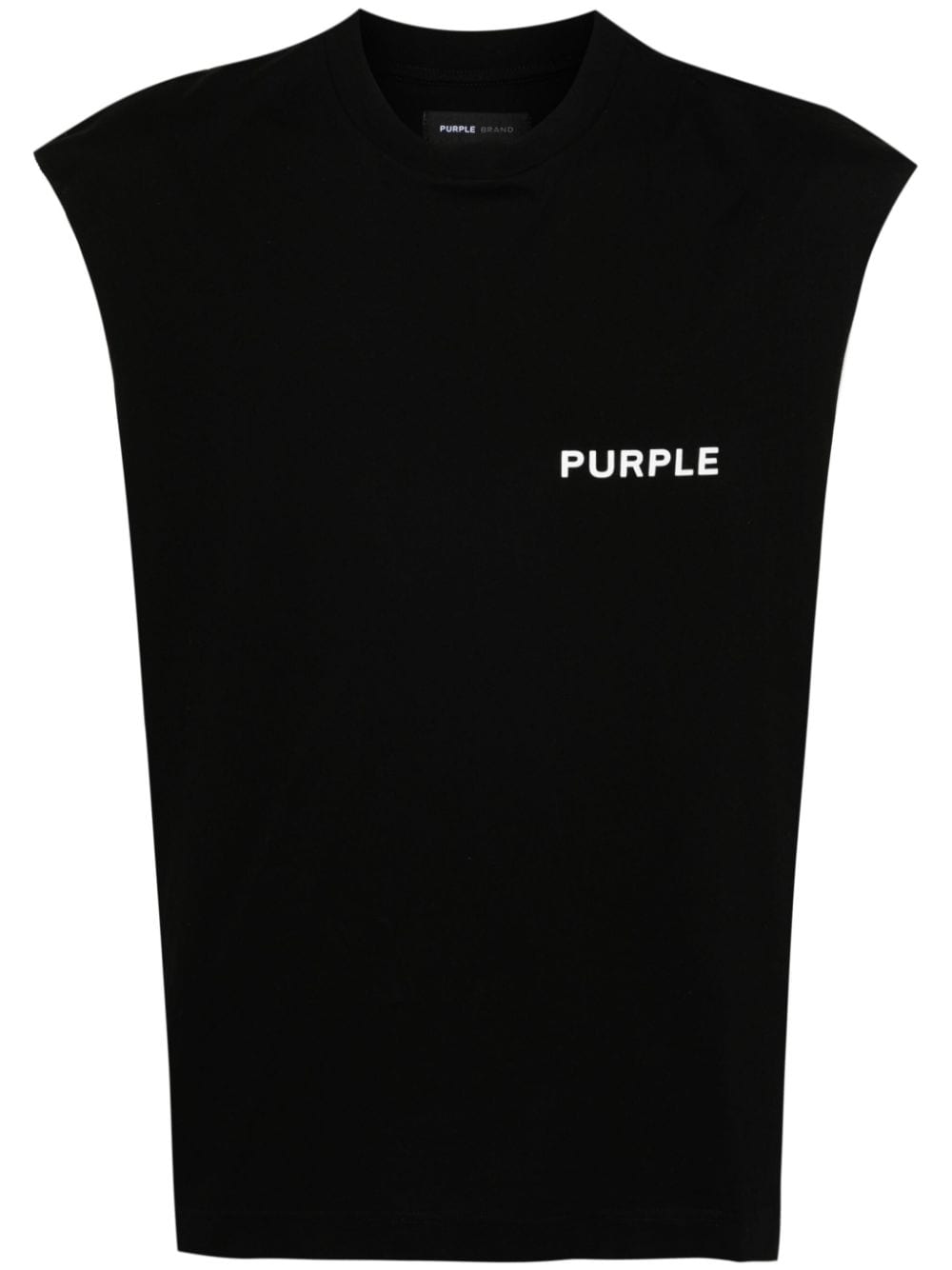 Purple Brand Ärmelloses T-Shirt mit Logo-Print - Schwarz von Purple Brand