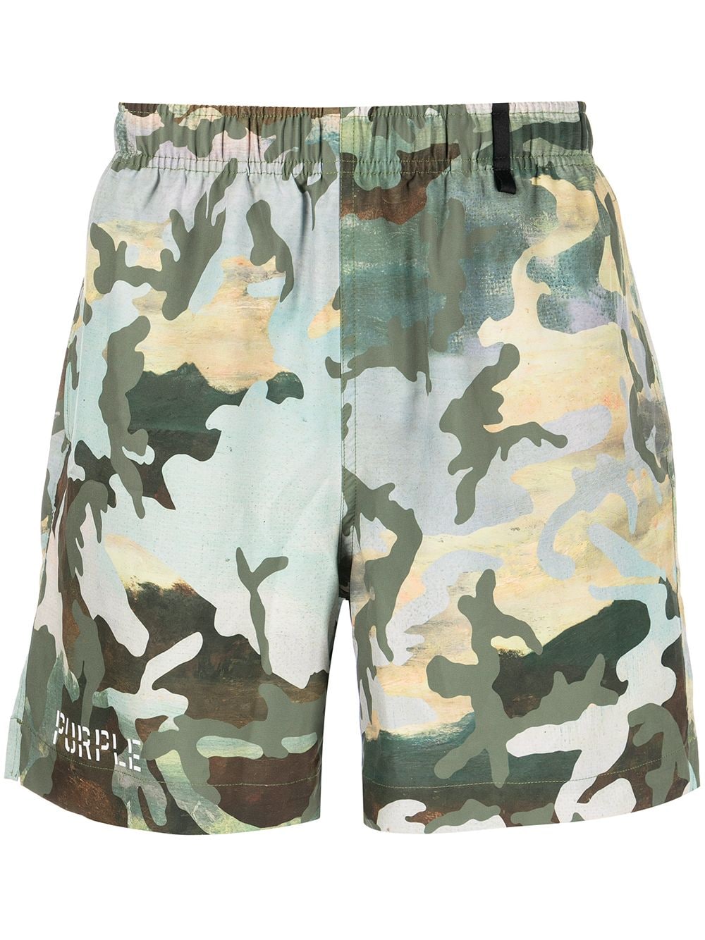 Purple Brand Badeshorts mit Camouflage-Print - Grün von Purple Brand