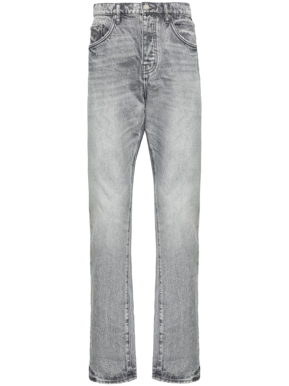 Purple Brand Halbhohe P005 Straight-Leg-Jeans - Grau von Purple Brand