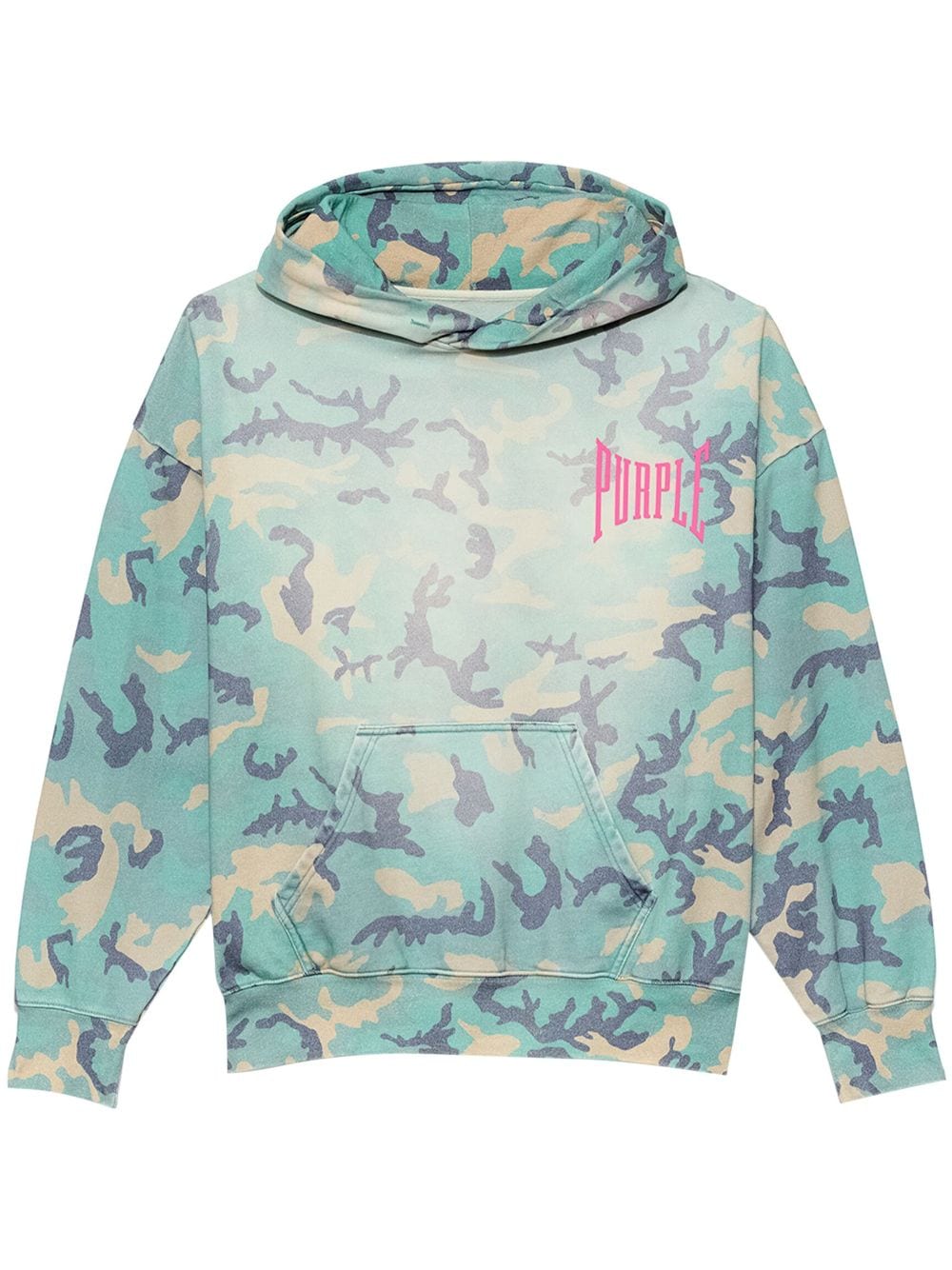 Purple Brand Hoodie mit Camouflage-Print - Blau von Purple Brand