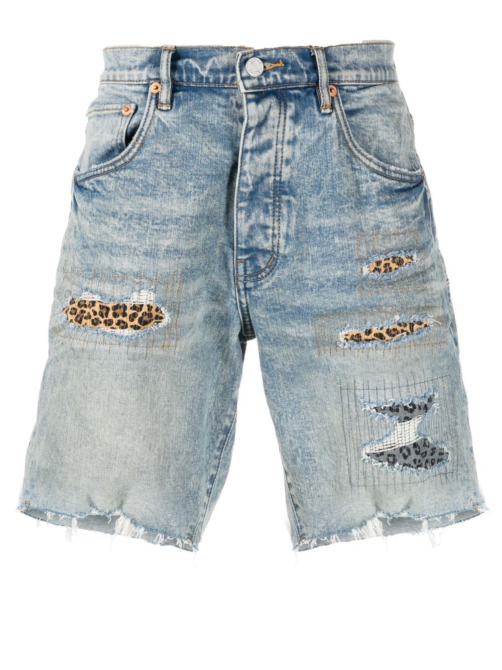 Purple Brand Jeans-Shorts in Distressed-Optik - Blau von Purple Brand