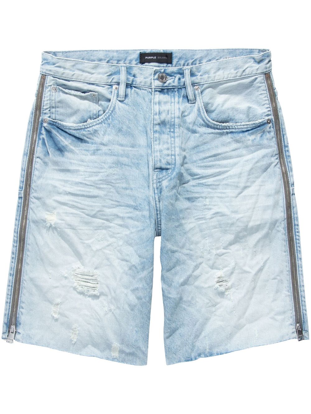 Purple Brand Jeans-Shorts mit Bleach-Effekt - Blau von Purple Brand