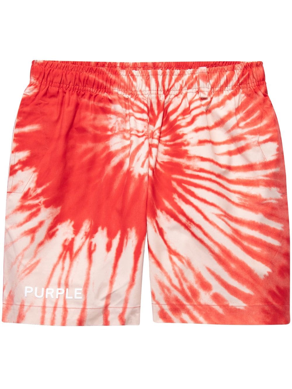 Purple Brand Shorts mit Batikmuster - Rot von Purple Brand