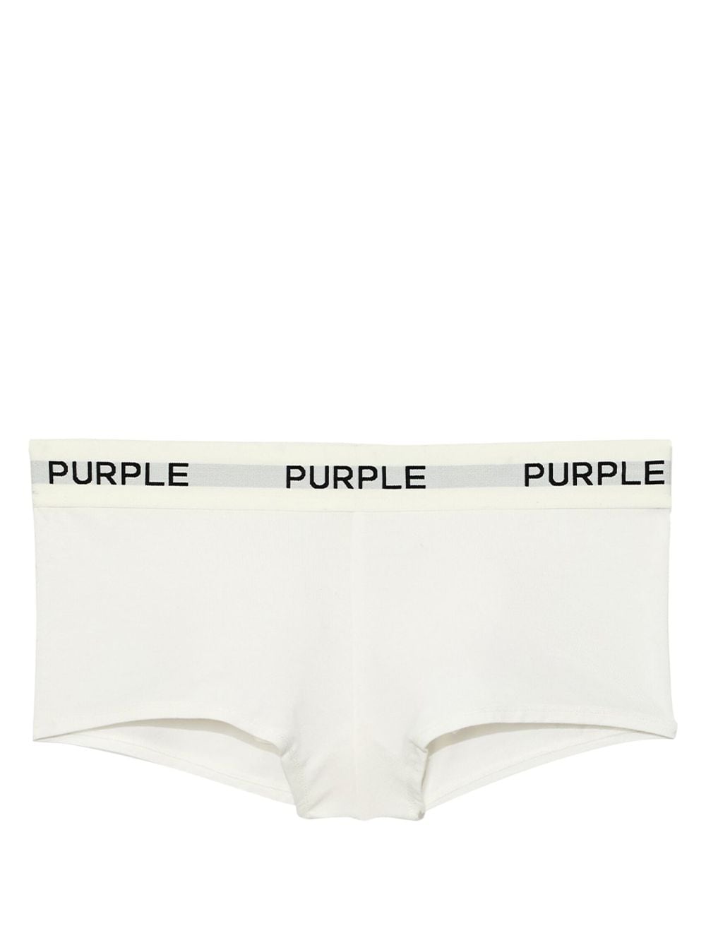 Purple Brand Shorts mit Logo-Bund - Weiß von Purple Brand