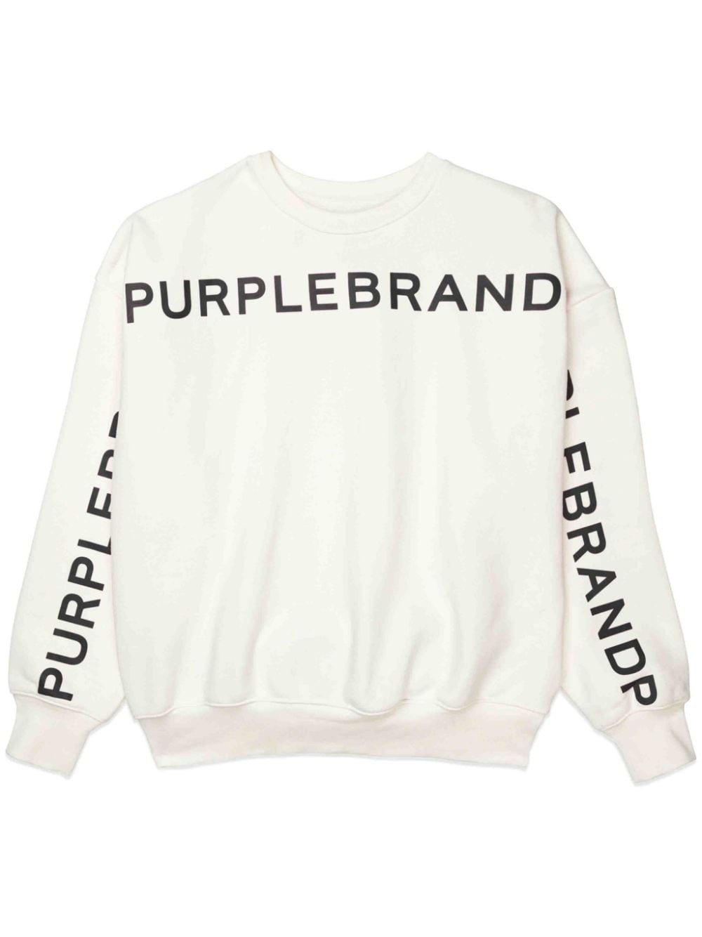 Purple Brand Sweatshirt mit Logo-Print - Weiß von Purple Brand