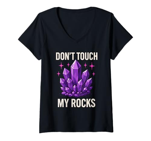 Damen Amethyst-Süchtige, heilende Kristallenergie, Hexenkern, Spirituell T-Shirt mit V-Ausschnitt Damen Amethyst-Süchtige, heilende Kristallenergie, Hexenkern, Spirituell T-Shirt mit V-Ausschnitt von Purple Crystal Lover Powered by Amethyst Lifestyle
