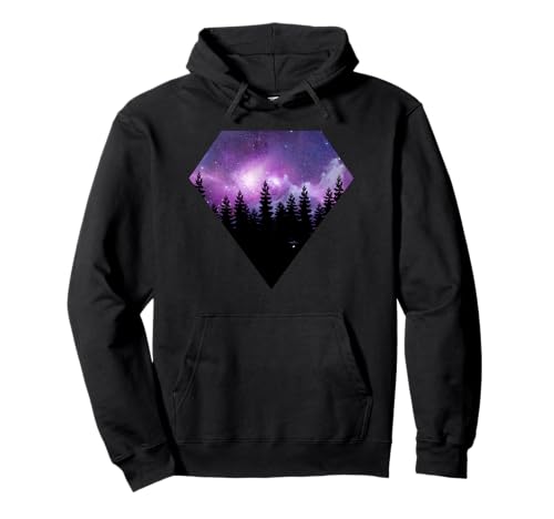 Galaxy Print T-Shirt, Cooles Nachthimmel Shirt für Frauen Pullover Hoodie von Purple Galaxy T Shirt Boutique