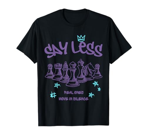 Lustiges Retro-Team, Lila Traube 5 passende Männer Frauen Team T-Shirt von Purple Grape 5 White Graphic Checkmate in Silence