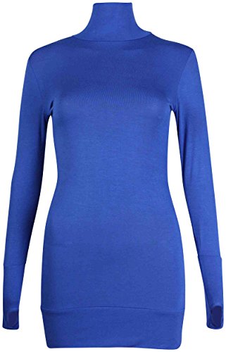 Purple Hanger - Damen Rollkragenpullover (langärmlig, dehnbar, einfarbig), Königsblau, 40 von Purple Hanger
