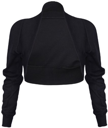 Purple Hanger - Gerippte Bolero Jacke für Damen Langärmlig Eng Geschnitten Vorne Offen Bolero Jäckchen Schulter Oberteil - Schwarz, 40 - 42 Purple Hanger - Gerippte Bolero Jacke für Damen Langärmlig Eng Geschnitten Vorne Offen Bolero Jäckchen Schulter Oberteil - Schwarz, 40 - 42 von Purple Hanger
