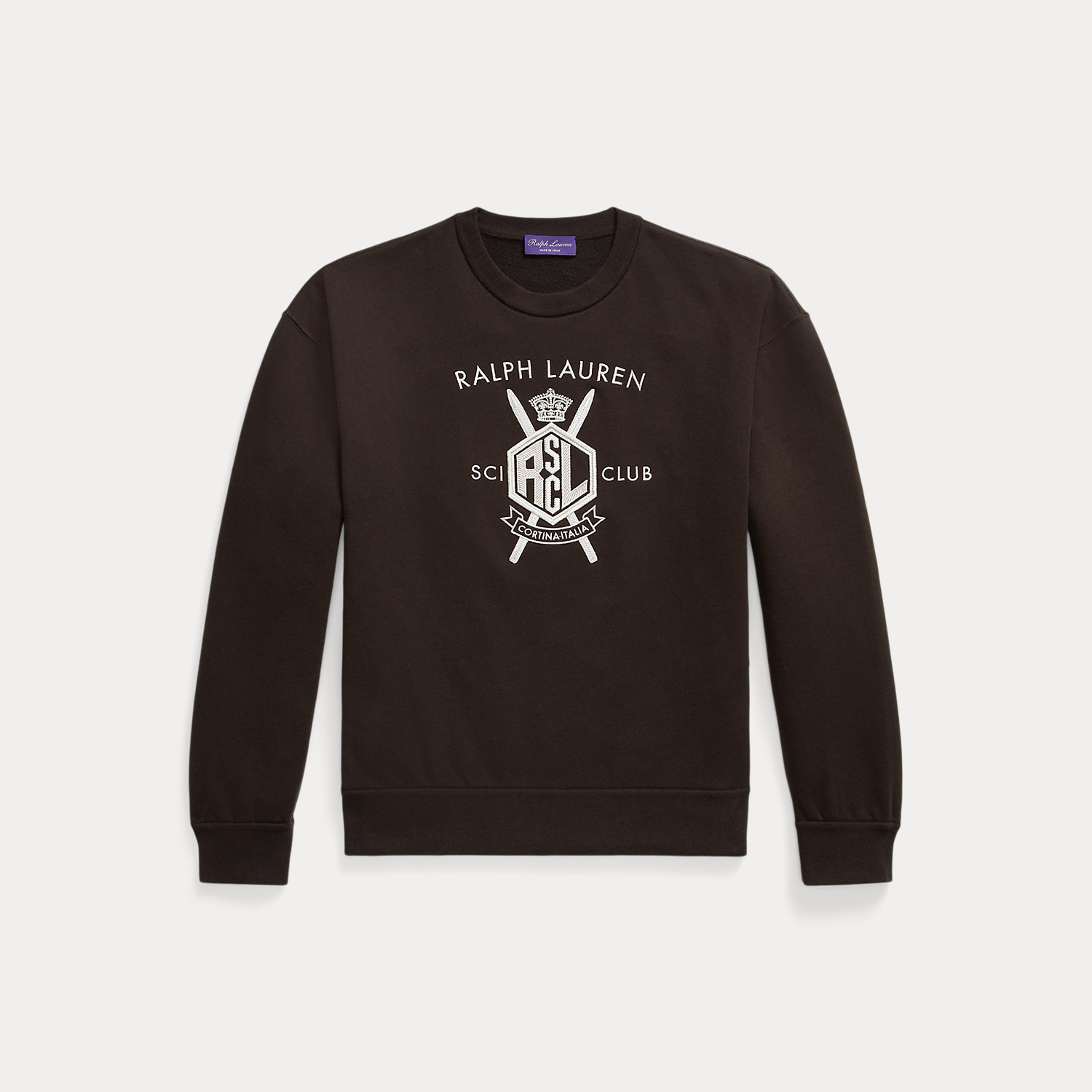 Baumwoll-Kaschmir-Sweatshirt mit Wappen von Purple Label