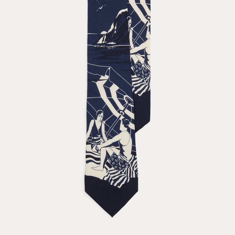 Bedruckte Krawatte aus Seidencrêpe Bedruckte Krawatte aus Seidencrêpe von Purple Label