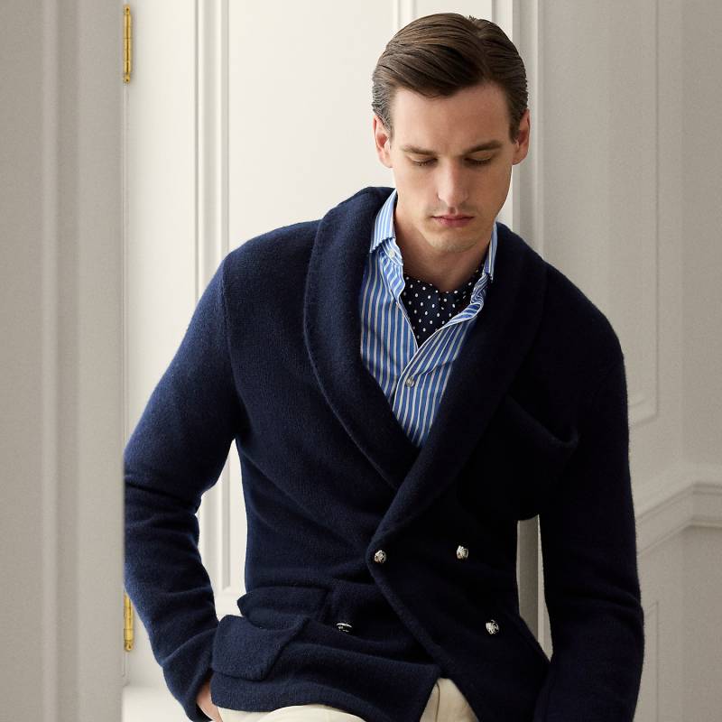 Blazer-Strickjacke aus Kaschmir von Purple Label