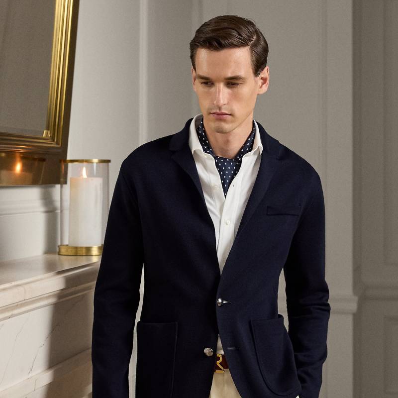 Blazer-Strickjacke aus Wolle von Purple Label