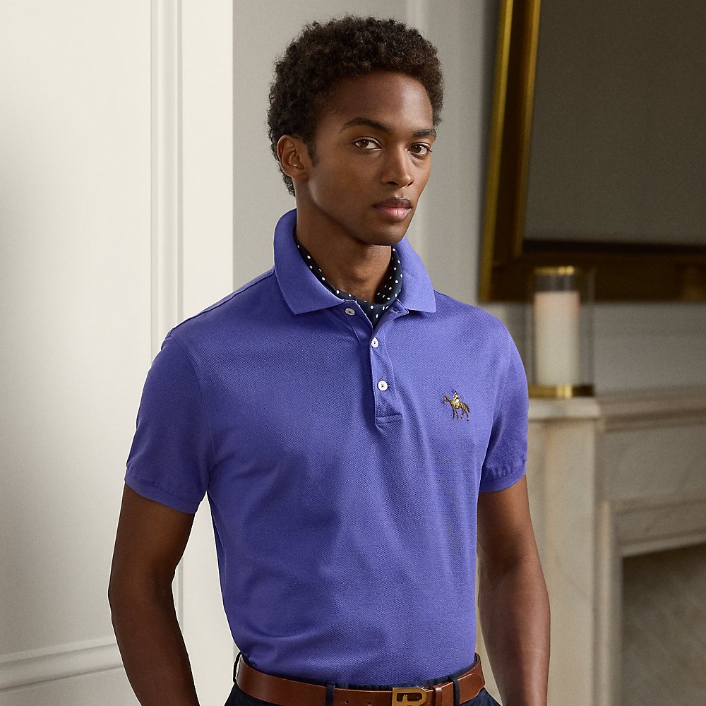 Custom-Slim-Fit Piqué-Poloshirt von Purple Label
