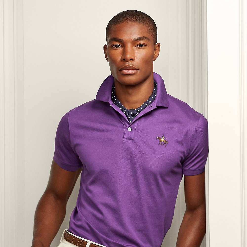 Custom-Slim-Fit Piqué-Poloshirt von Purple Label