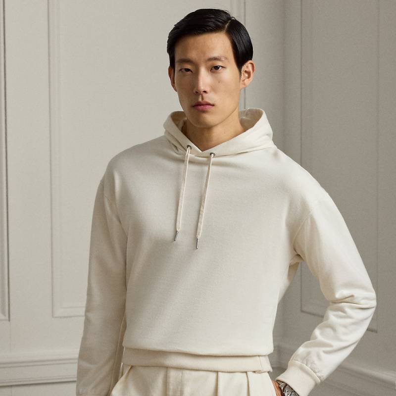 Fleece-Kapuzenpullover mit Kaschmir von Purple Label