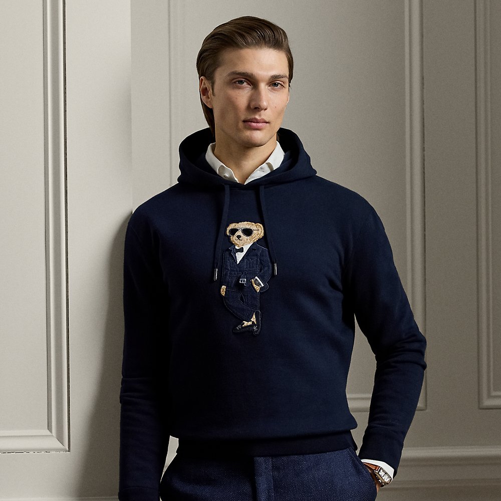 Fleece-Kapuzenpullover mit Polo Bear Fleece-Kapuzenpullover mit Polo Bear von Purple Label