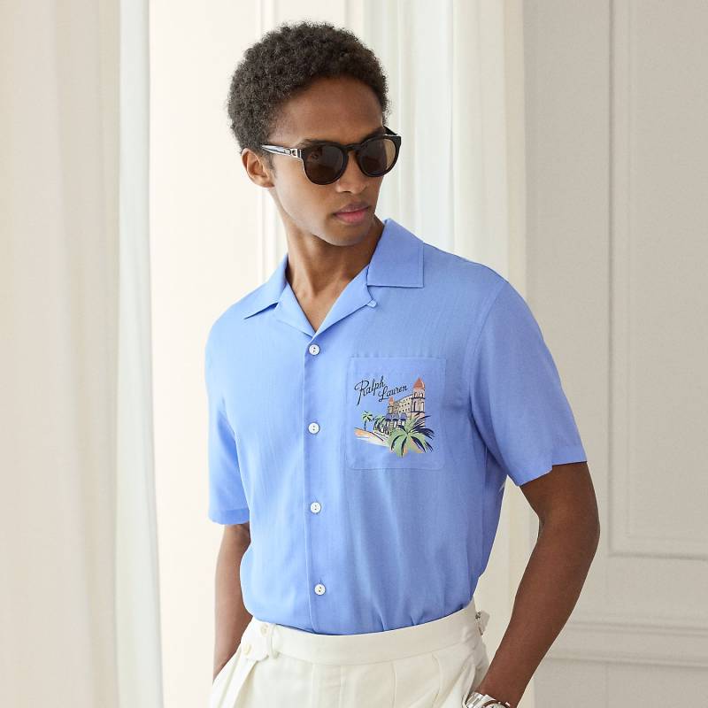 Freizeit-Kurzarmhemd mit Druck von Purple Label