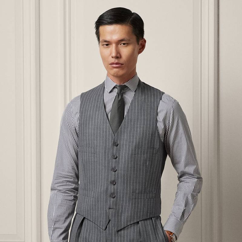 Gestreifte Weste aus Wollgemisch von Purple Label