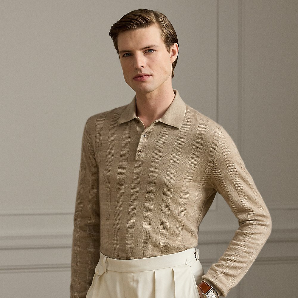 Glencheck-Kaschmirpullover mit Kragen Glencheck-Kaschmirpullover mit Kragen von Purple Label