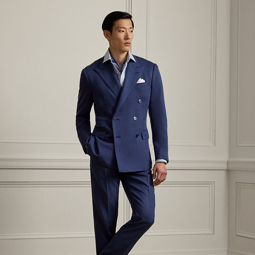 Handgefertigte Seiden-Anzughose Gregory von Purple Label