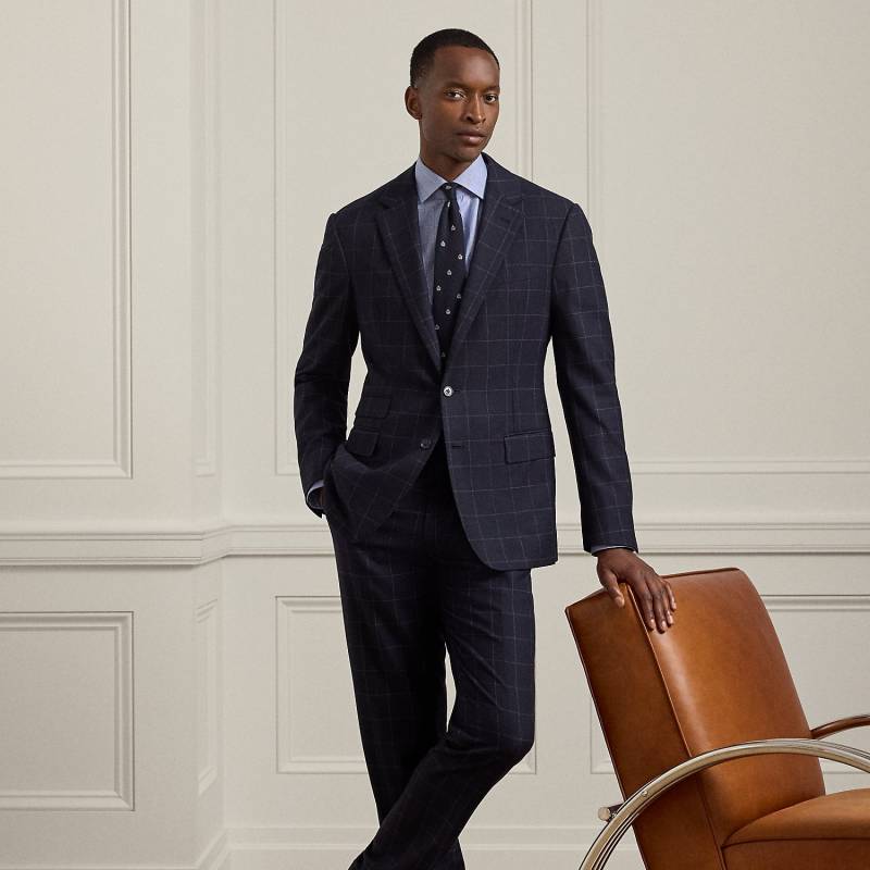 Handgefertigter Windowpane-Anzug Kent von Purple Label