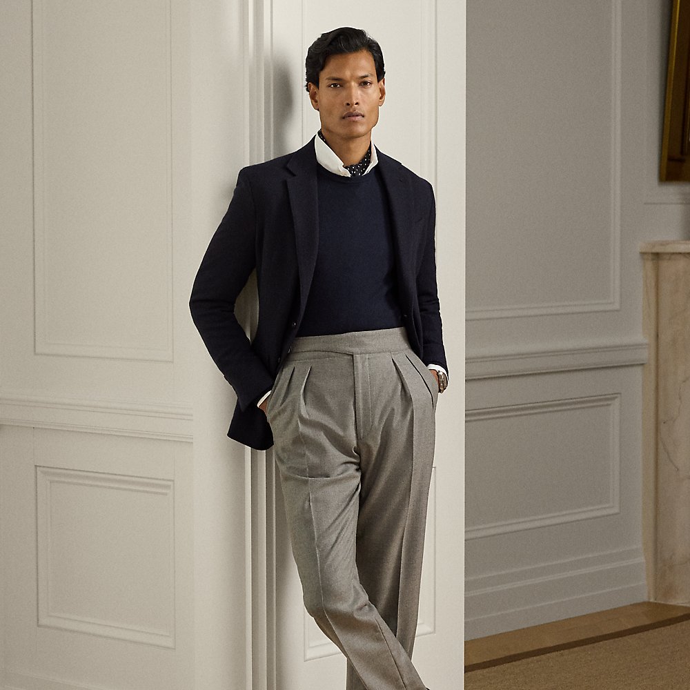 Handgeschneiderte Anzughose aus Flanell von Purple Label
