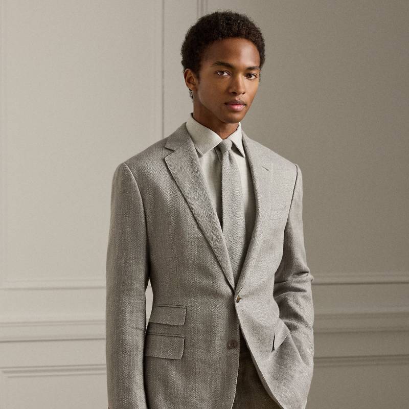 Handgeschneiderte Fischgratjacke Kent von Purple Label