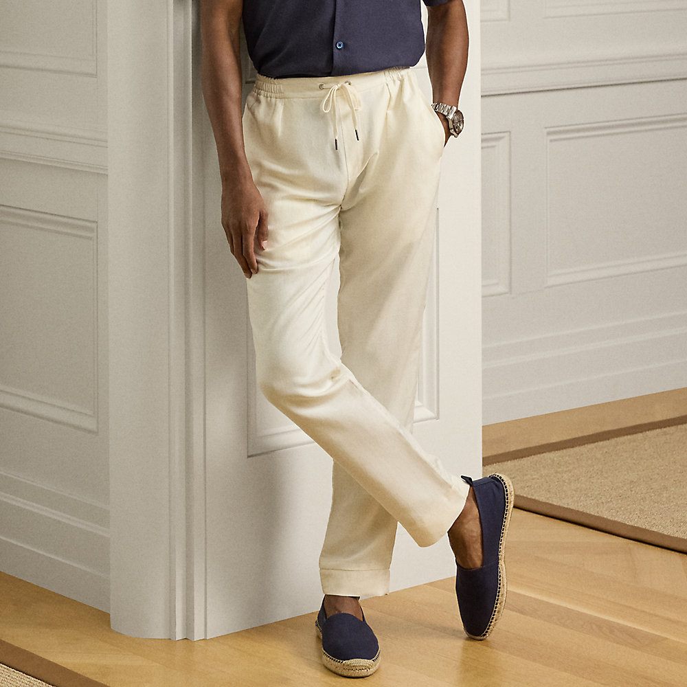 Handgeschneiderte Seiden-Leinen-Hose Handgeschneiderte Seiden-Leinen-Hose von Purple Label