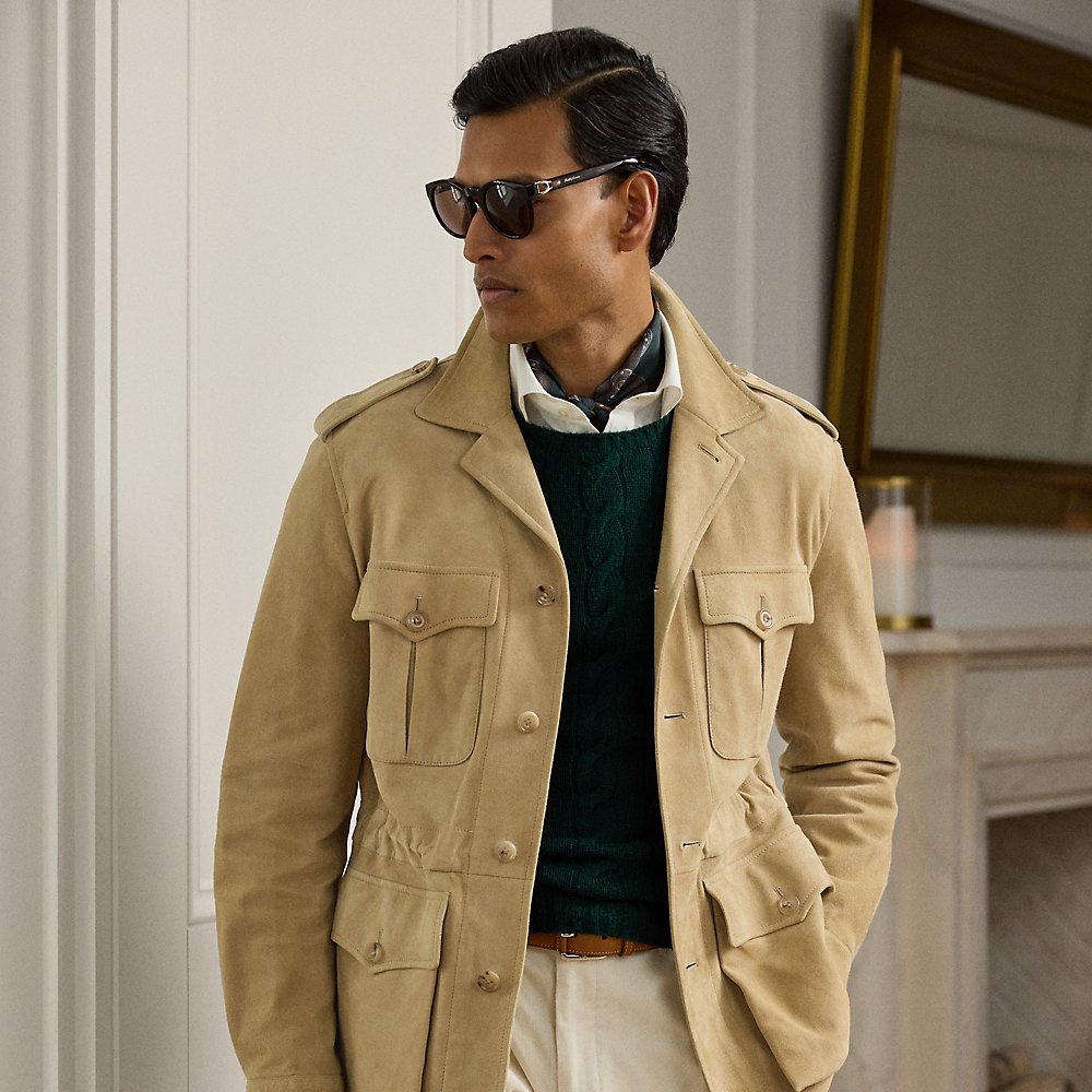 Handgeschneiderte Utility-Wildlederjacke Handgeschneiderte Utility-Wildlederjacke von Purple Label