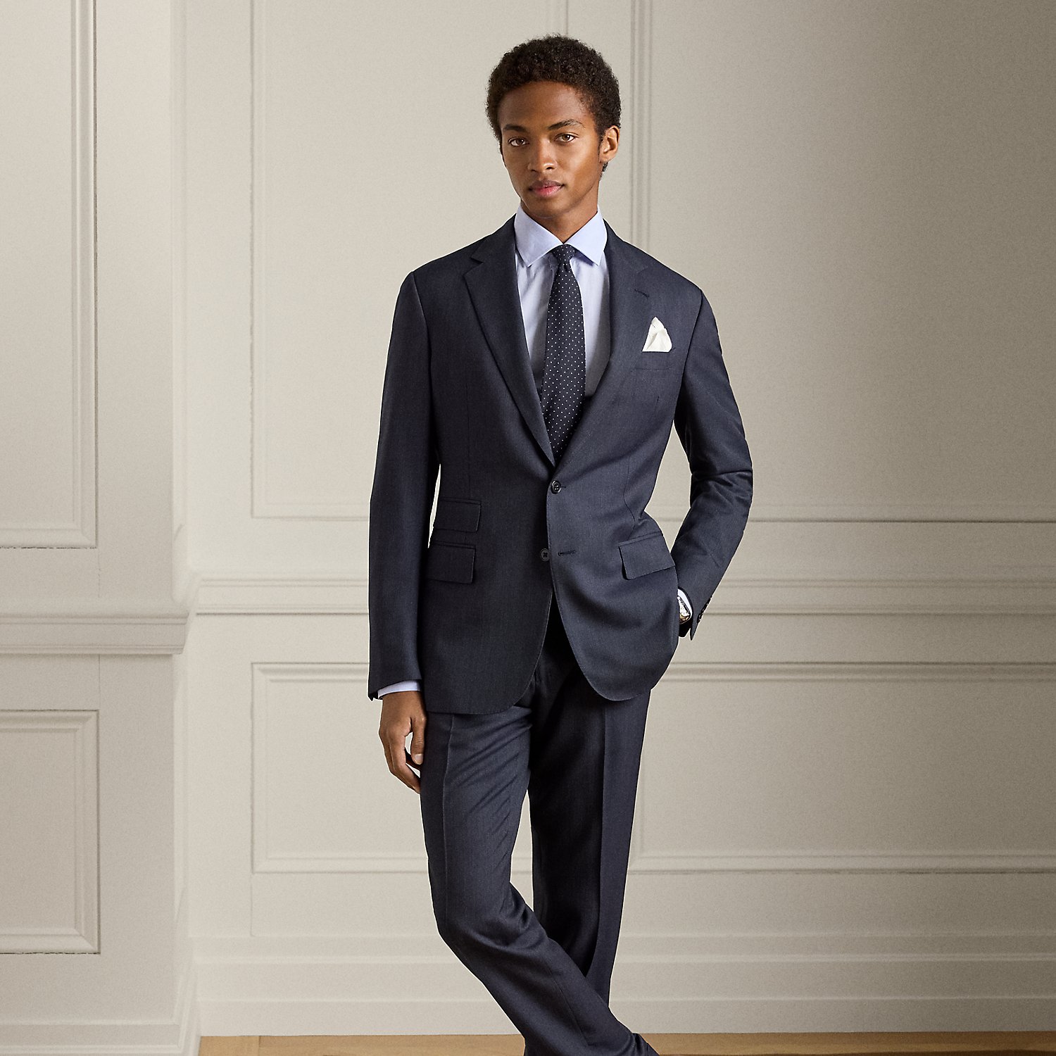 Handgeschneiderter Anzug Kent mit Tupfen von Purple Label